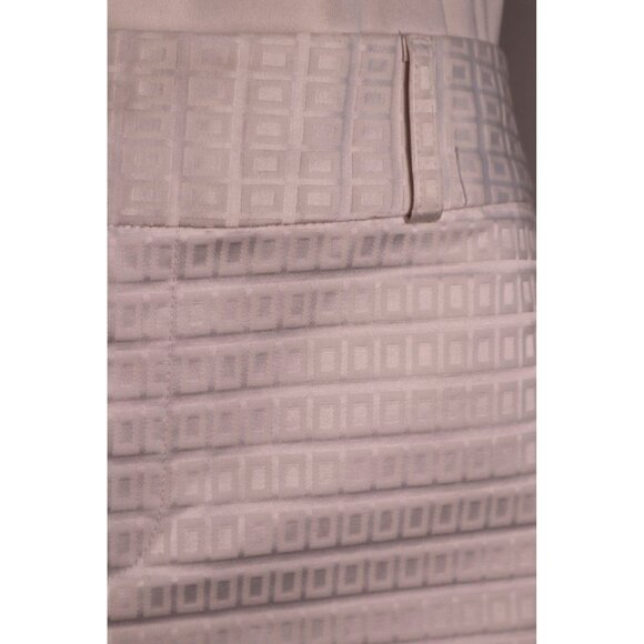 Banana Republic Martin Fit Womens Cropped Pants Size 8 White Textured Cotton Ble - Picture 4 of 10